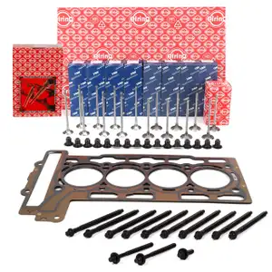ELRING Zylinderkopfdichtung + Schrauben TRW Ventile Satz f&uuml;r BMW F20 F21 F30 F31 N13 PSA 1
