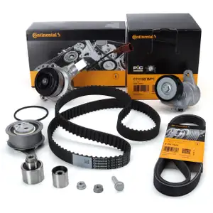 CONTI Zahnriemensatz + Wasserpumpe + Keilrippenriemen f&uuml;r VW Golf 7 Passat B8 1.6/2.0TDI