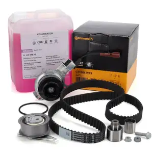 CONTI Zahnriemensatz + Wapu 5L ORIGINAL Frostschutz f&uuml;r VW Golf 7 Passat 1.6/2.0 TDI