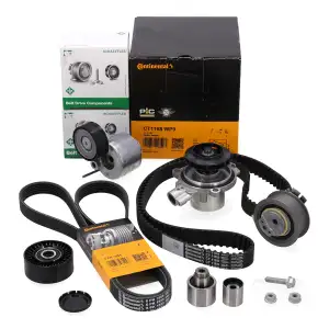 CONTI Zahnriemensatz + Wasserpumpe + Keilriemen f&uuml;r VW Multivan Transporter T6 2.0 TDI