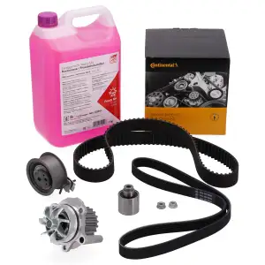 CONTI Zahnriemensatz Wapu Keilriemen 5L febi Frostschutz f&uuml;r VW Golf 5 Passat 2.0 TDI
