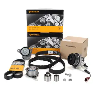 CONTI Zahnriemensatz + Keilriemen + ORIGINAL Wasserpumpe VW Golf 7 Passat B8 1.6/2.0 TDI