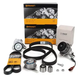 CONTI Zahnriemensatz + Keilriemen + Wasserpumpe f&uuml;r VW Golf 7 Passat B8 Tiguan 1.6/2.0 TDI