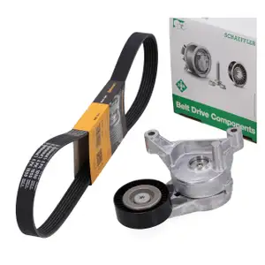 CONTI 6PK1050 Keilrippenriemen + INA Spanner f&uuml;r VW Golf 5 Passat B6 Touran 1.9/2.0SDI/TDI