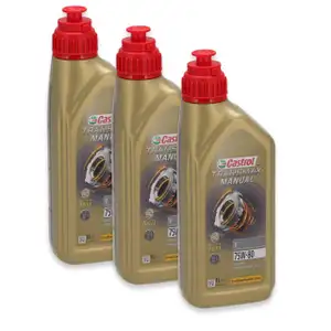 3L 3 Liter CASTROL TRANSMAX MANUAL V 75W-80 Schaltgetriebe&ouml;l API GL-4+ AUDI TL52532