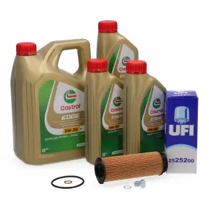 7L CASTROL EDGE 5W-30 M LL-04 Motor&ouml;l + UFI &Ouml;lfilter f&uuml;r BMW 1er 3er 4er 5er 7er B58 B57