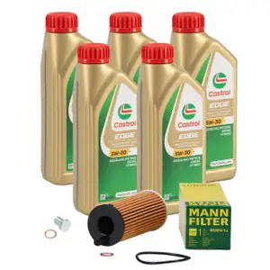 5L CASTROL EDGE 5W-30 M LL-04 Motoröl + MANN Ölfilter BMW F20/21 F22/23 F30/31 F32 B38 B37