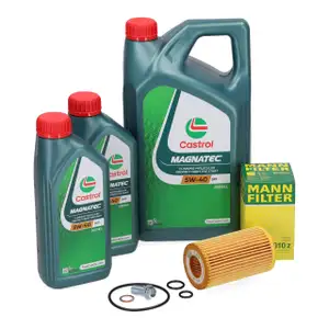 7L CASTROL MAGNATEC 5W-40 DPF Motor&ouml;l + MANN &Ouml;lfilter f&uuml;r DODGE JEEP MERCEDES-BENZ