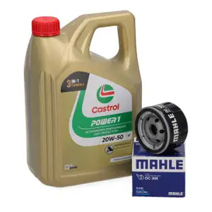 4L CASTROL POWER 1 20W-50 4T 4-TAKT Motor&ouml;l + MAHLE &Ouml;lfilter f&uuml;r BMW R1200 K1200 K1600