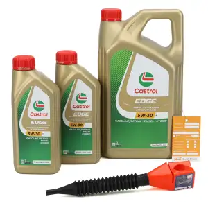 7L 7 Liter CASTROL EDGE 5W-30 M Motor&ouml;l f&uuml;r BMW LL-04 MB 229.31/51/52 + Einf&uuml;lltrichter