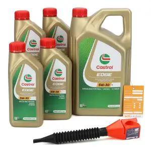 9L 9 Liter CASTROL EDGE 5W-30 M Motoröl BMW LL-04 MB 229.31/51/52 + Einfülltrichter