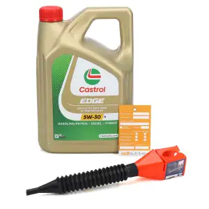 4L 4 Liter CASTROL EDGE 5W-30 M Motor&ouml;l f&uuml;r BMW LL-04 MB 229.31/51/52 + Einf&uuml;lltrichter