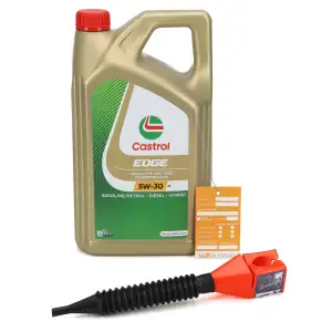 5L 5 Liter CASTROL EDGE 5W-30 M Motor&ouml;l f&uuml;r BMW LL-04 MB 229.31/51/52 + Einf&uuml;lltrichter
