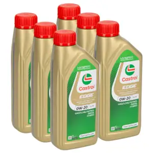 6L 6 Liter CASTROL EDGE 0W-20 LL 4 Motor&ouml;l f&uuml;r MB 229.71/72 PORSCHE C20 VW 508/509.00