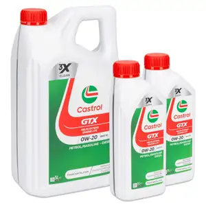 7L 7 Liter CASTROL GTX 0W-20 Motor&ouml;l &Ouml;l ACEA C5 Renault RN17FE