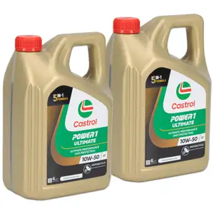 8L 8 Liter CASTROL POWER 1 ULTIMATE 4T 10W50 Motorrad Motoröl API SN JASO MA-2