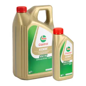 6L 6 Liter CASTROL EDGE 10W-60 Motor&ouml;l ACEA A3/B4 API SN/CF f&uuml;r BMW M VW 501.01 505.00