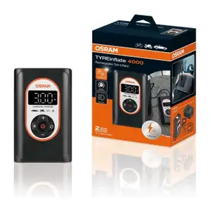 OSRAM OTIR4000 TYREinflate 4000 Luftkompressor Reifenpumpe Druckluftreifenprüfer 8,3 Bar