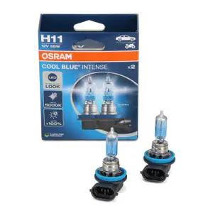 2x OSRAM 64211CBN-2HB COOL BLUE INTENSE H11 Gl&uuml;hlampe 12V 55W PGJ19-2 +100% 5000K