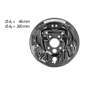 AIC Abdeckblech Bremstrommel f&uuml;r SKODA Octavia 1 Roomster hinten links 1J0609425C