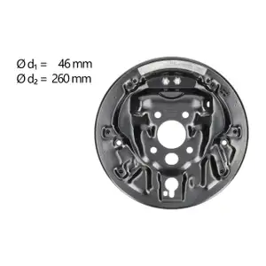AIC Abdeckblech Bremstrommel f&uuml;r SKODA Octavia 1 Roomster hinten rechts 1J0609426C