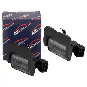 2x AIC 53396 Kennzeichenleuchte + W5W Gl&uuml;hlampe f&uuml;r VW Polo 3 6N1 hinten 6N0943021C