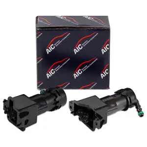 2x AIC Waschwasserd&uuml;se Scheinwerferwaschanlage f&uuml;r AUDI A6/Avant 4F C6 ab 10.2008 vorne