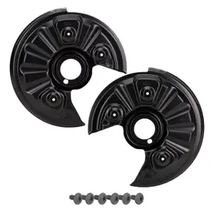 2x AIC Spritzblech Bremsscheibe + Schrauben f&uuml;r VW Passat B8 Tiguan Touran AUDI Q3 hinten