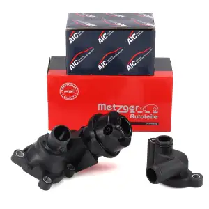 AIC Kühlmittelflansch + METZGER Regelventil AUDI A4 A5 A6 A7 A8 Q5 Q7 VW Touareg 3.0 TDI