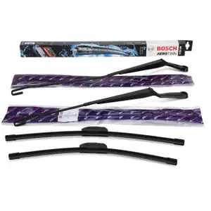 2x AIC B&uuml;gel-Wischerarm + BOSCH AR533S Scheibenwischer f&uuml;r VW Golf 4 Bora vorne