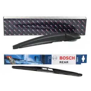 AIC Heckwischarm + Kappe + BOSCH Heckwischerblatt für PSA Berlingo Partner Rifter hinten