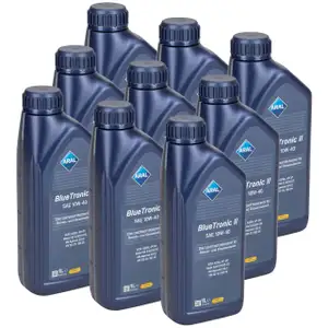 9L 9 Liter ARAL BLUE TRONIC 2 10W-40 Motor&ouml;l &Ouml;l f&uuml;r MB 229.3 501.01/505.00 FIAT 9.55535-D2