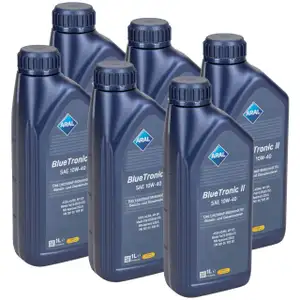 6L 6 Liter ARAL BLUE TRONIC 2 10W-40 Motor&ouml;l &Ouml;l f&uuml;r MB 229.3 501.01/505.00 FIAT 9.55535-D2