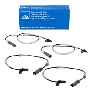 4x ATE ABS Sensor Raddrehzahl BMW 1er E81 E82 E87 E88 3er E90 E91 E92 E93 vorne + hinten