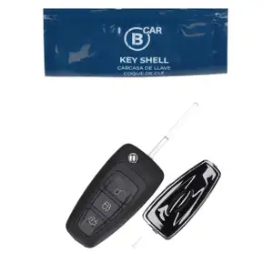 B CAR Schl&uuml;sselgeh&auml;use + Schl&uuml;sselrohling 3-Tasten f&uuml;r FORD Focus 3 Mondeo 4 C-Max 2