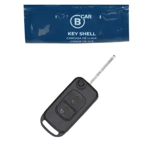 B CAR Schl&uuml;sselgeh&auml;use + Schl&uuml;sselrohling 2-Tasten f&uuml;r MERCEDES A-Klasse W168 267102334