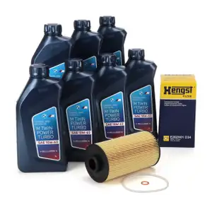 7L ORIGINAL 10W60 Motor&ouml;l + HENGST &Ouml;lfilter f&uuml;r BMW 5er E39 M5 Z4 E85 4.9 400 PS S62 B50