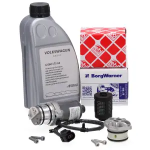 BORGWARNER Pumpe Haldex Vorladepumpe Ölfilter 850mL ORIGNAL Öl für VW Golf 6 Passat B7 T5
