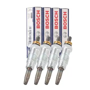 4x BOSCH 0250201055 Glühkerze für MERCEDES 190 W201 W124 Sprinter W638 OM601 0011591701