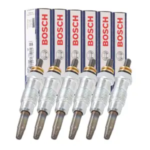 6x BOSCH 0250201055 Glow Plug for MERCEDES W124, W463, W140 300D, 350D, OM603, 0011591701