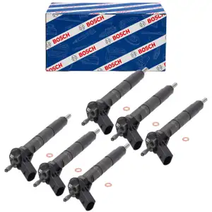 6x BOSCH Einspritzd&uuml;se f&uuml;r MERCEDES W204 W212/213 W166 X204 X253 W221/222 OM642 6420701187