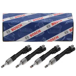 4x BOSCH Einspritzd&uuml;se f&uuml;r BMW F20/21 F22/23 F30-34 F32-36 F10/11 X1-5 N20 13648625397