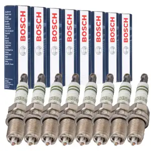 8x BOSCH FGR5KQE0 0242245590 Z&uuml;ndkerze f&uuml;r PORSCHE Cayenne (9PA) Turbo / S 4.5 bis 01.2007