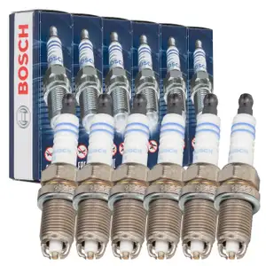 6x BOSCH FR7LDC+ 0242235668 Zündkerze für AUDI 100 80 A4 A6 A8 Cabrio Coupe 2.4 2.6 2.8 V6