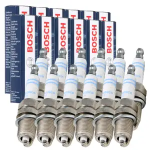 12x BOSCH 0242235666 FR7DC CNG/LPG Spark Plug for Mercedes S-Class W140, C140, R129, M120