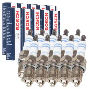 10x BOSCH 0242240653 FR6KI332S Z&uuml;ndkerze f&uuml;r AUDI S6 4F C6 S8 4E D3 435/450 PS 101905621B