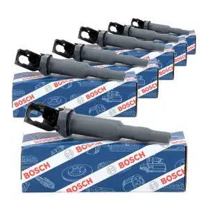 6x BOSCH 0221504465 Zündspule für BMW E87 E90 E91 E60 E61 E63 E64 E65-67 Z4 E85 E86 N52