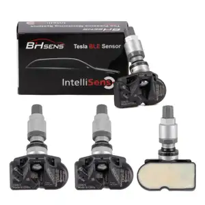 4x BH SENS HUF 73923450 SILBER Reifendrucksensor Radsensor RDKS f&uuml;r TESLA Model S 3 10 Y