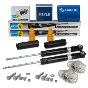 2x BILSTEIN B4 Sto&szlig;d&auml;mpfer + Staubschutz Domlager f&uuml;r SKODA Octavia 2 mit hinten