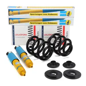 2x BILSTEIN B6 Sto&szlig;d&auml;mpfer + LESJ&Ouml;FORS VERST&Auml;RKT Federn f&uuml;r VW Transporter T4 hinten